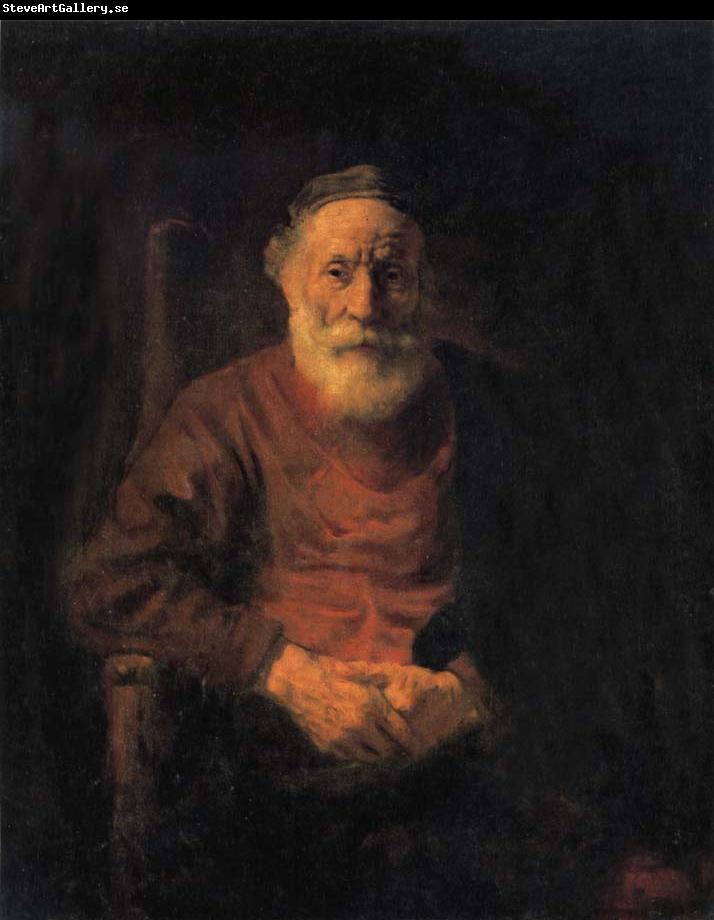REMBRANDT Harmenszoon van Rijn Portrait of Old Man in Red